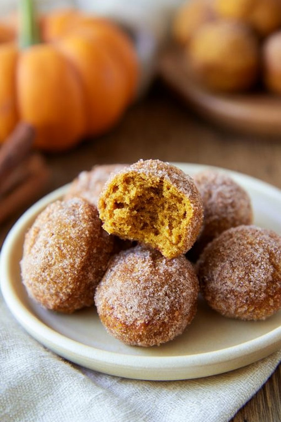 Baked Pumpkin Donut Holes