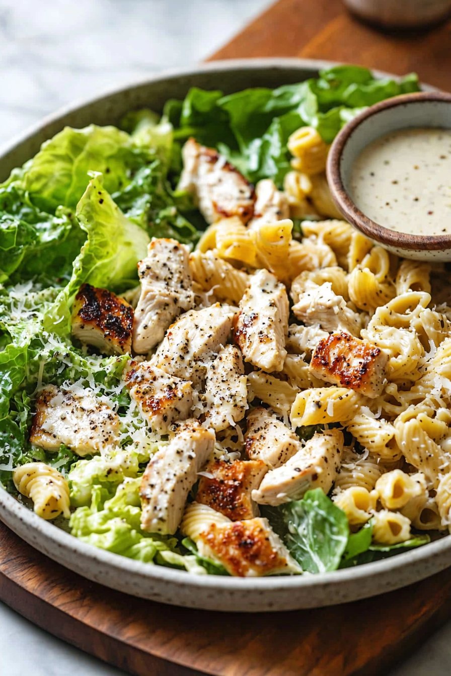 Hähnchen-Caesar-Pasta-Salat Meal Prep