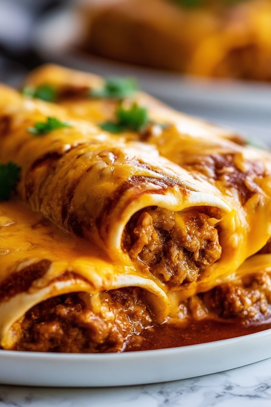 Savory Smothered Ground Beef Burritos with Creamy Chipotle Delight