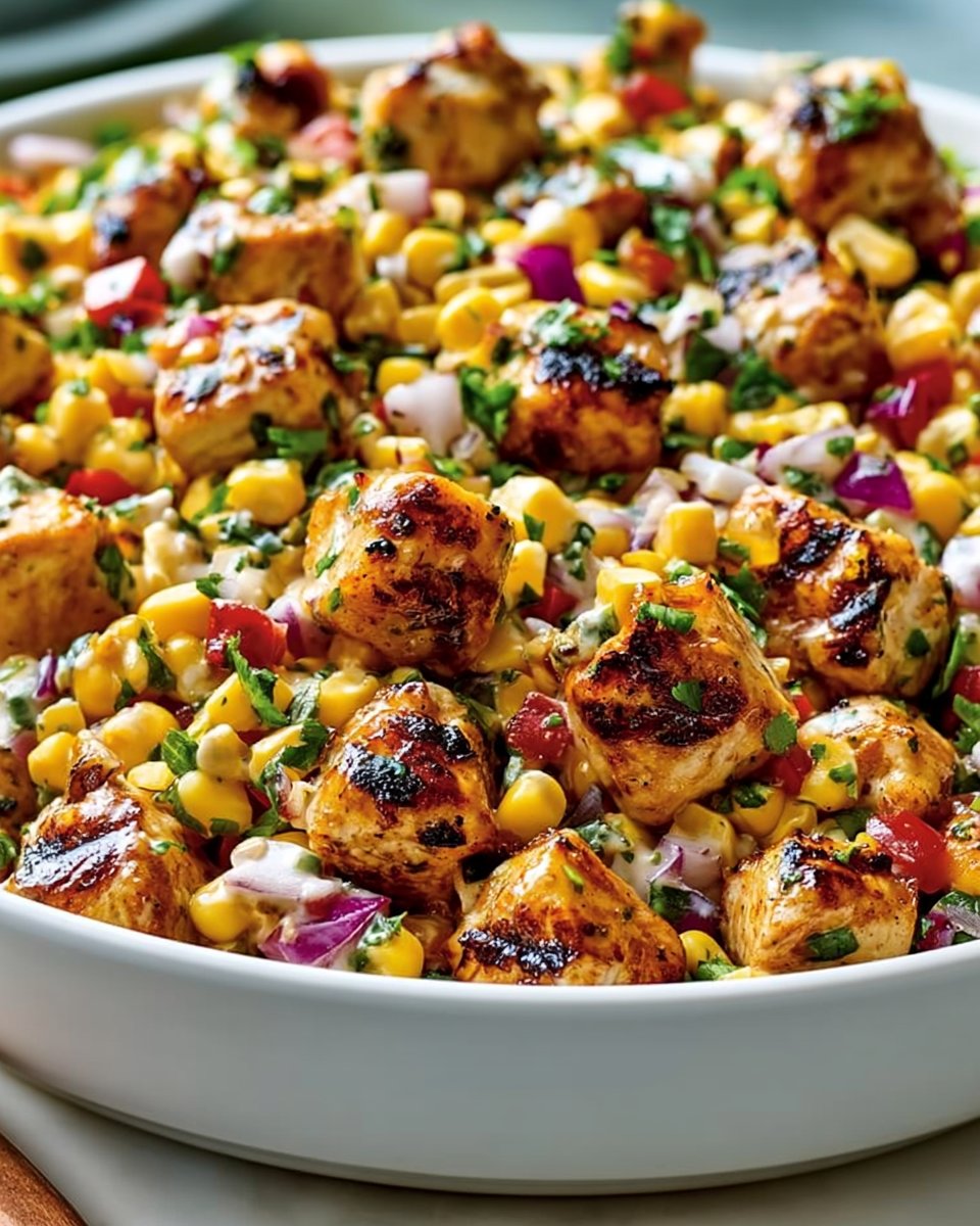Cremiger Hühnchen-Straßen-Mais-Salat