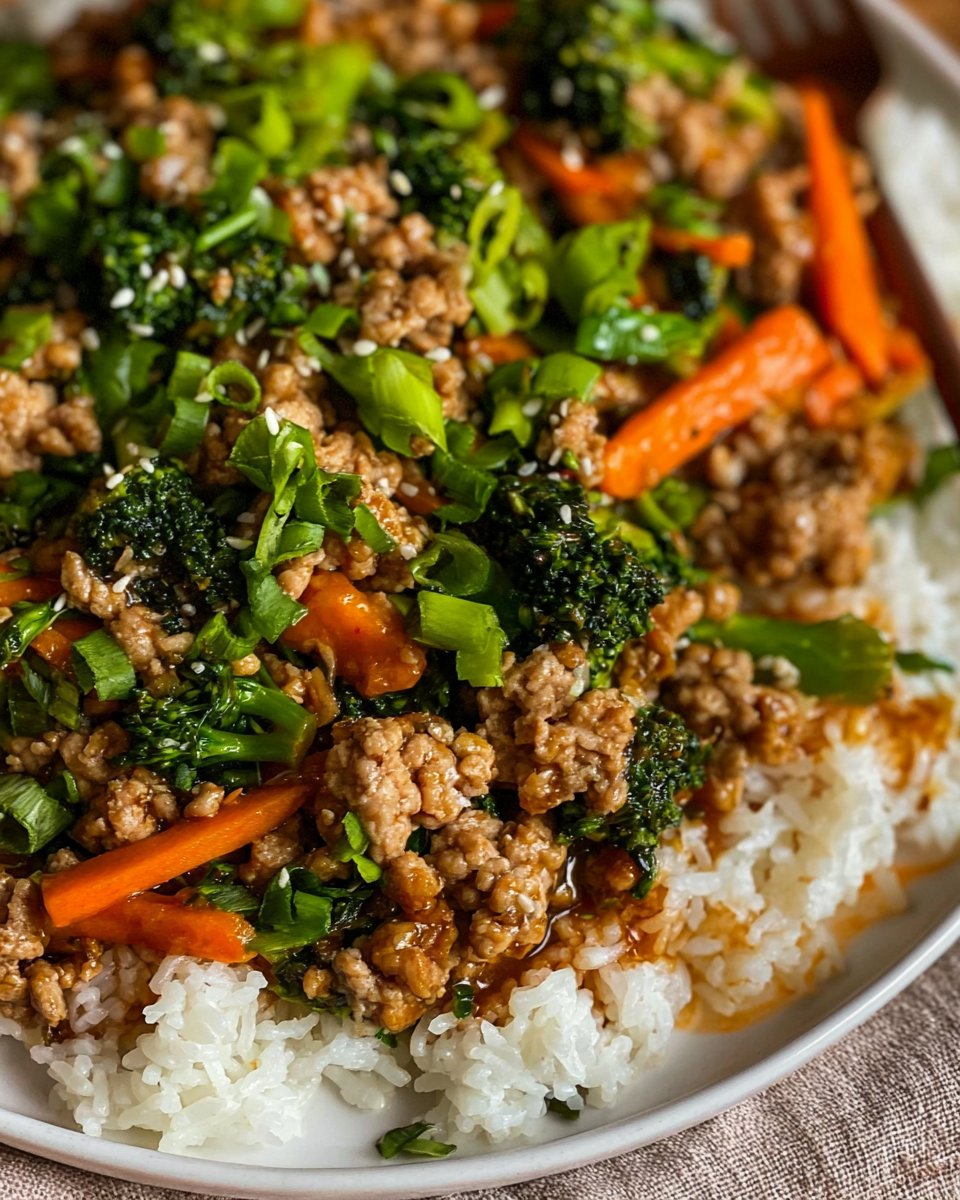 Ground Turkey Teriyaki Stir Fry