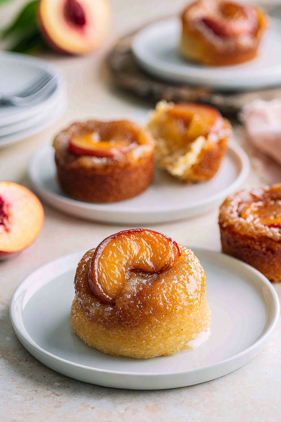 Peach Upside Down Mini Cakes