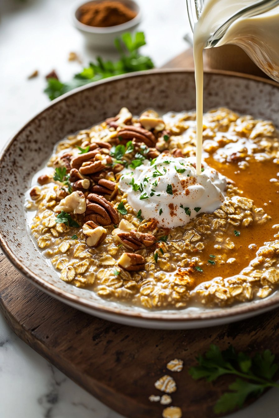 Slow Cooker Pumpkin Pie Oatmeal