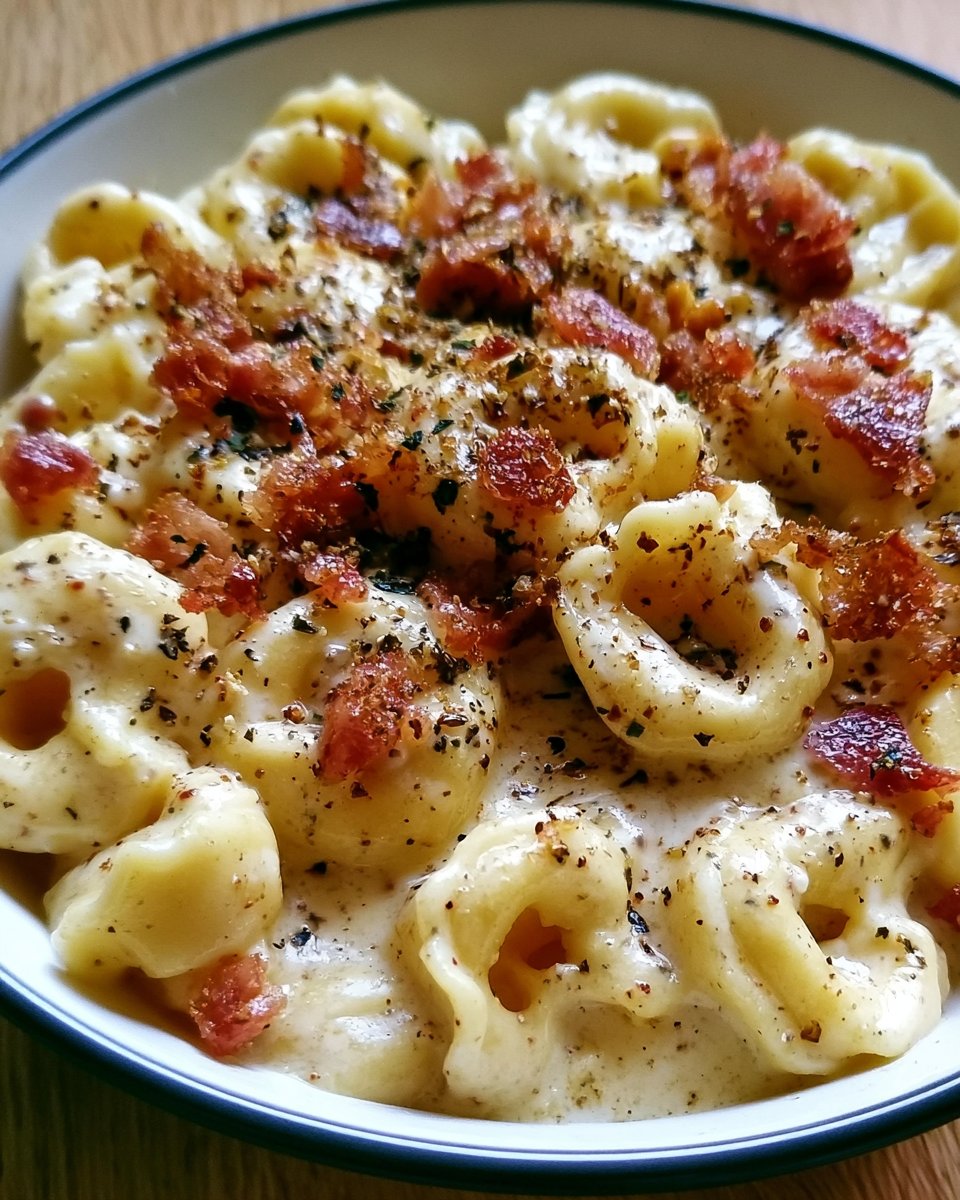 Tortellini Carbonara Recipe with Creamy Sauce