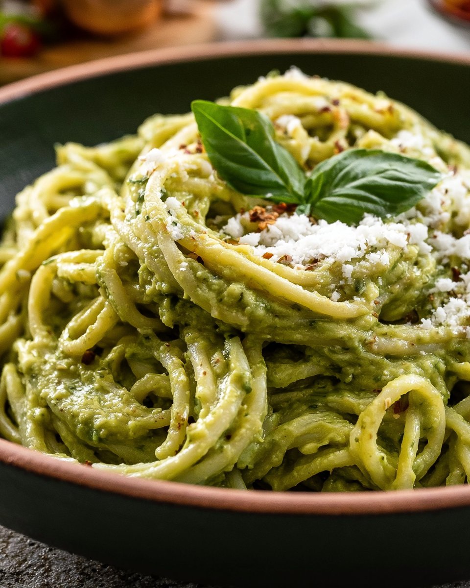 Creamy Mexican Green Spaghetti