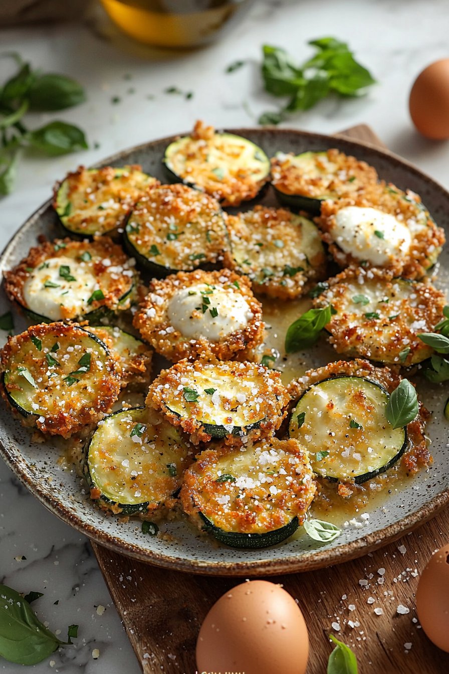 Gebratene Zucchini-Mozzarella-Auflauf
