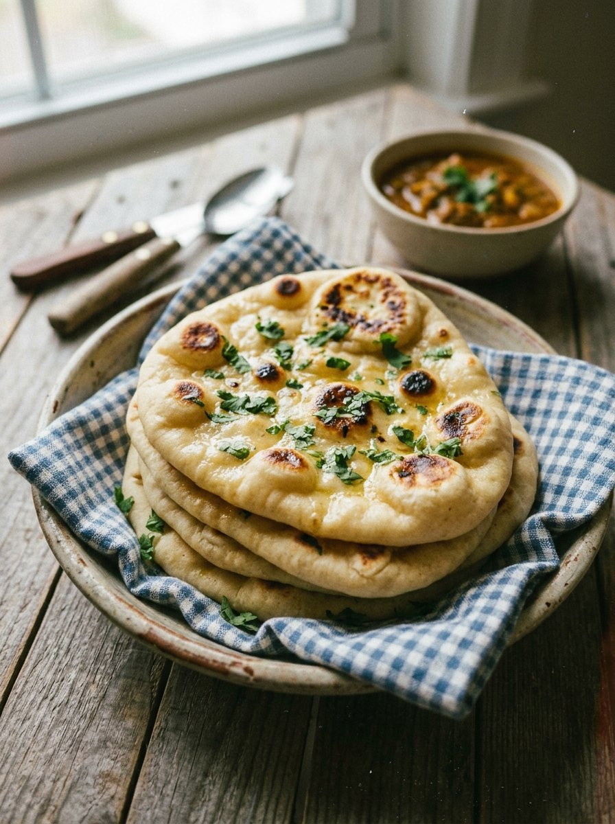 2 Ingredient Dough Naan Bread