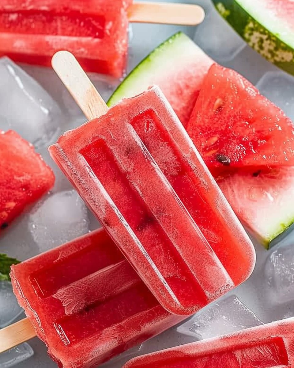 Homemade Watermelon Popsicles Recipe | How to make watermelon popsicles, Watermelon popsicle ideas, Watermelon ice pops