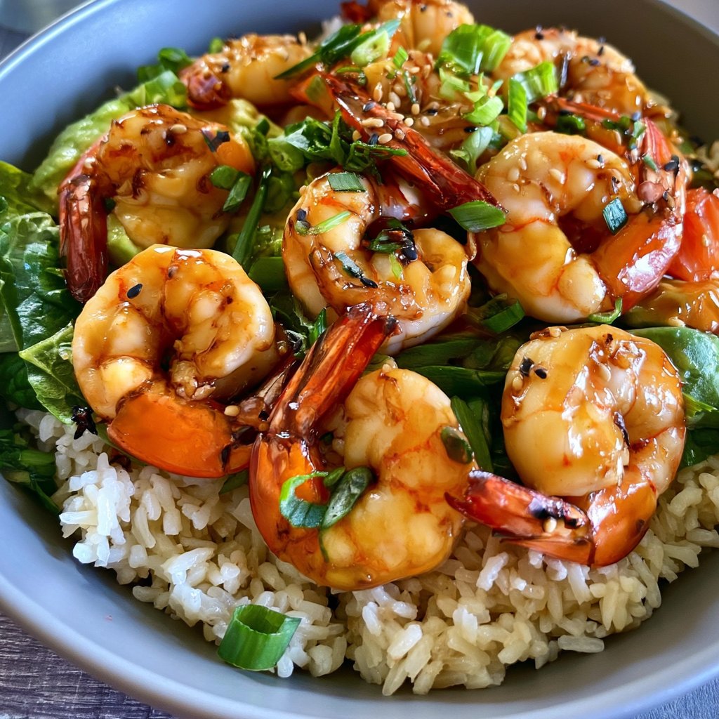 Teriyaki Shrimp Rice Bowls
