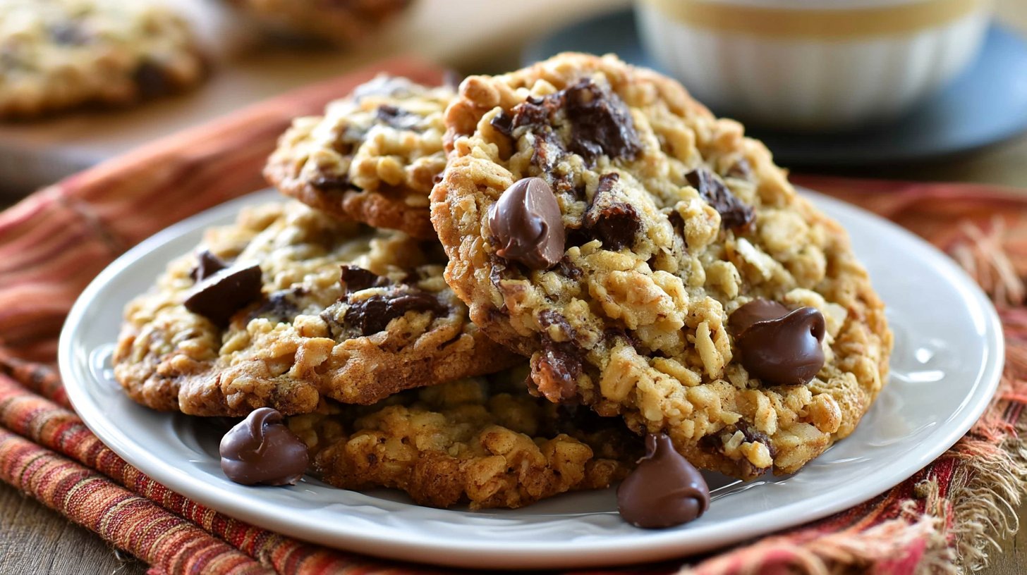 Chewy Oatmeal Chocolate Chip Cookies