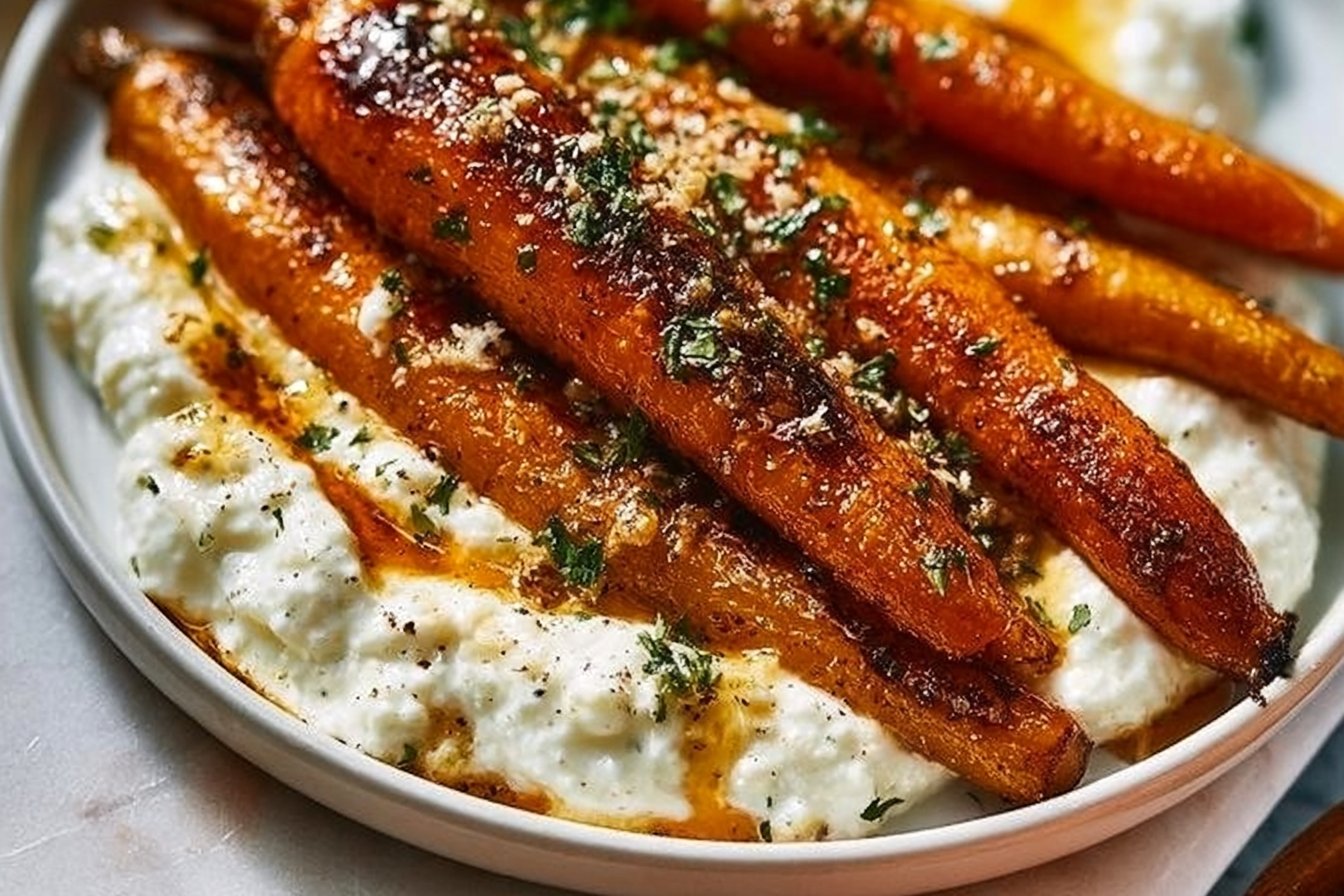 Roasted Carrots Recipe 2 Roasted Carrots with Whipped Ricotta & Hot Honey - Keto Spoonful | Healthy recipes, Recipes to try, Yummy recipes