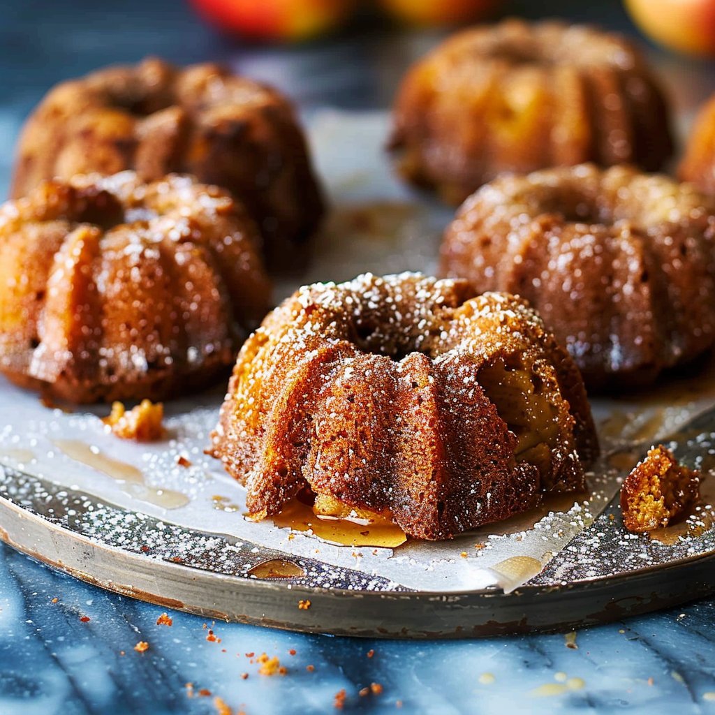 Mini Apple Cider Bundt Cakes