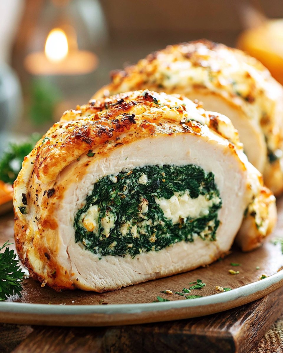 Air Fryer Feta And Spinach Stuffed Chicken Breast