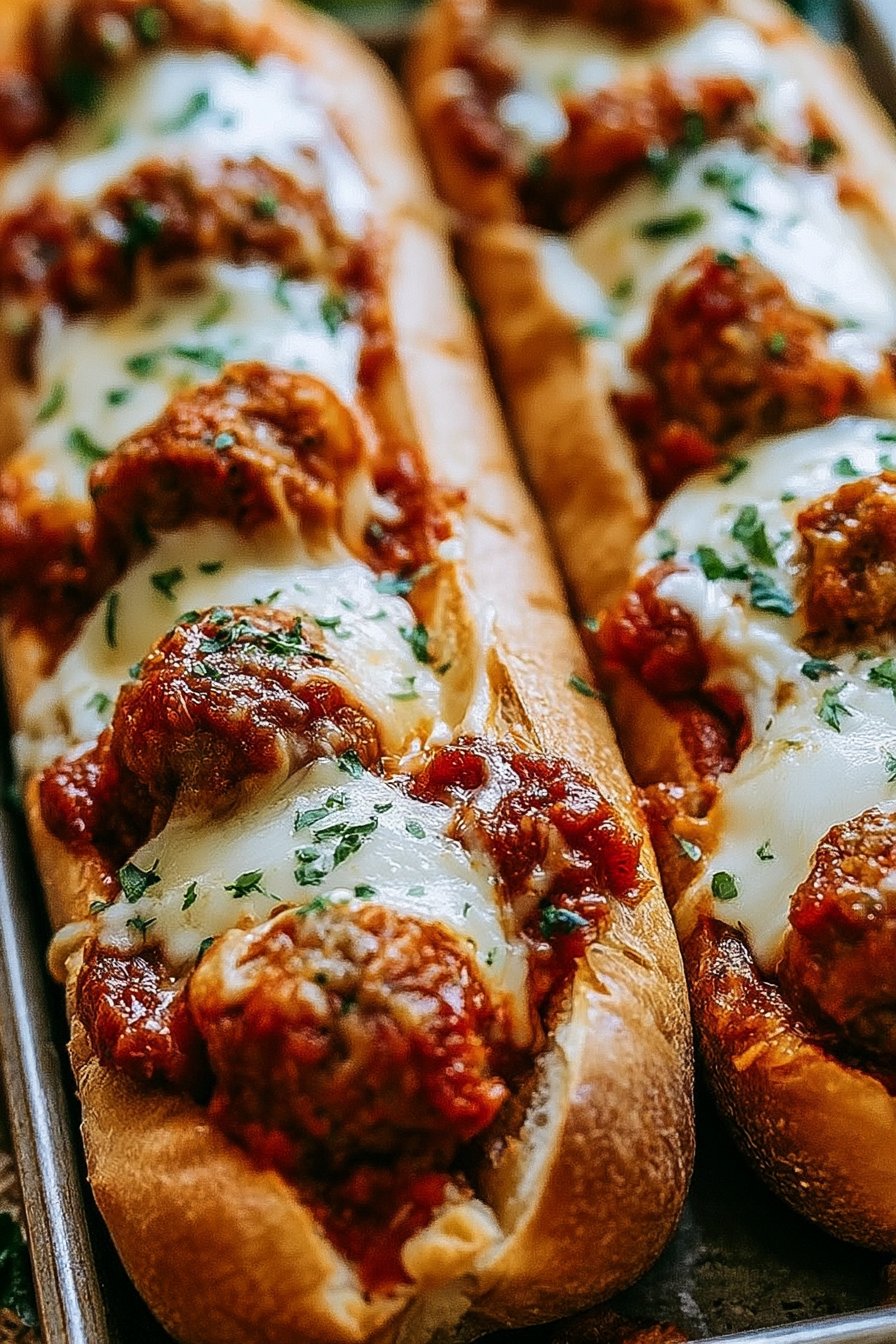 Cheesy Meatball Subs
