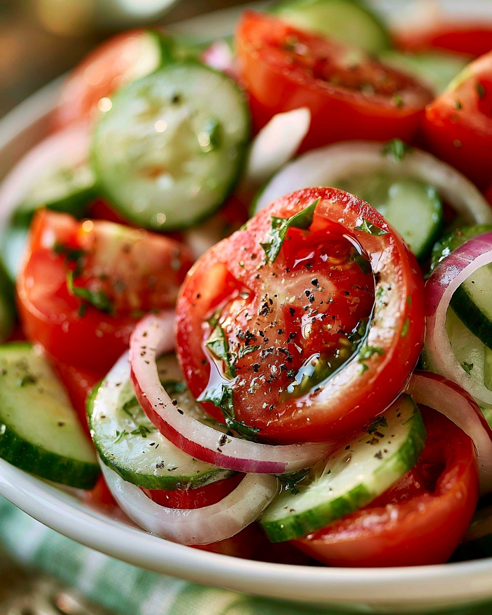 Tomato, Cucumber, and Onion Salad