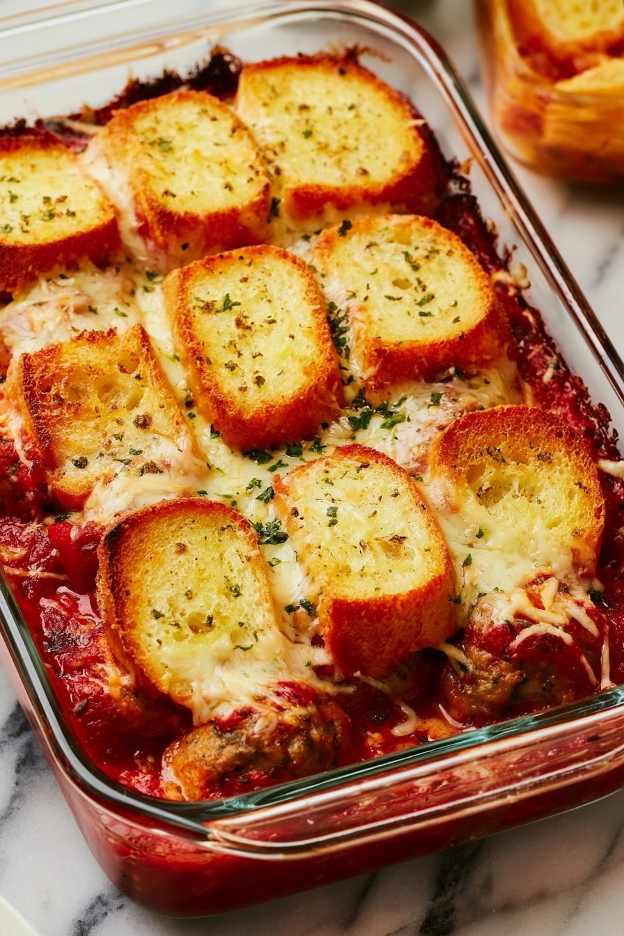 Dump and Bake Meatball Casserole