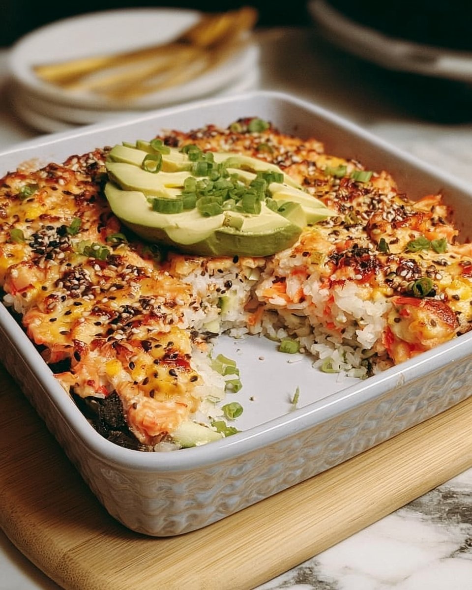 Deconstructed California Roll Sushi Bake Recipe