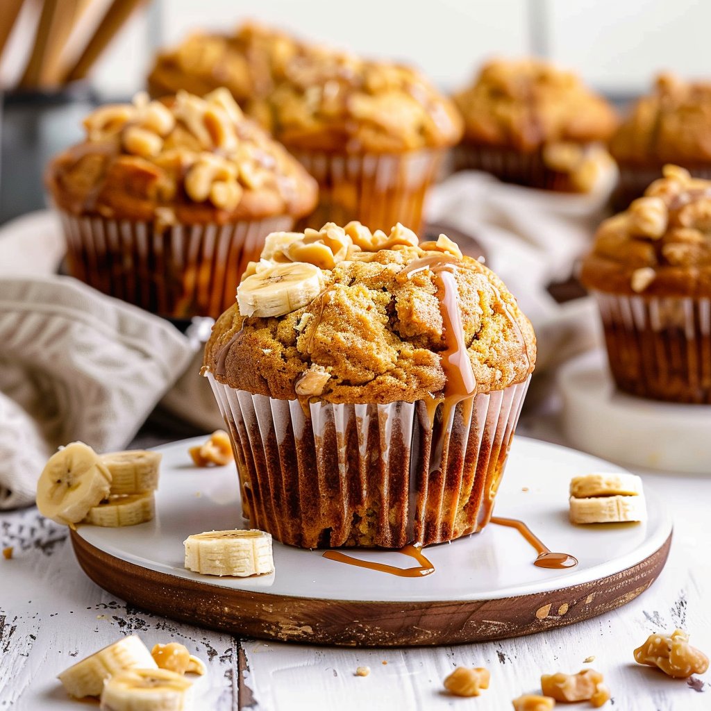 Peanut Butter Banana Muffins