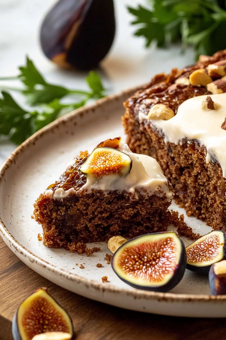 Gewürzter Feigen-Haselnuss-Kuchen