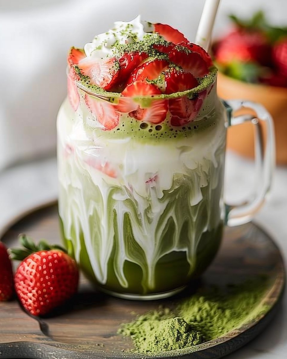Strawberry Matcha Latte