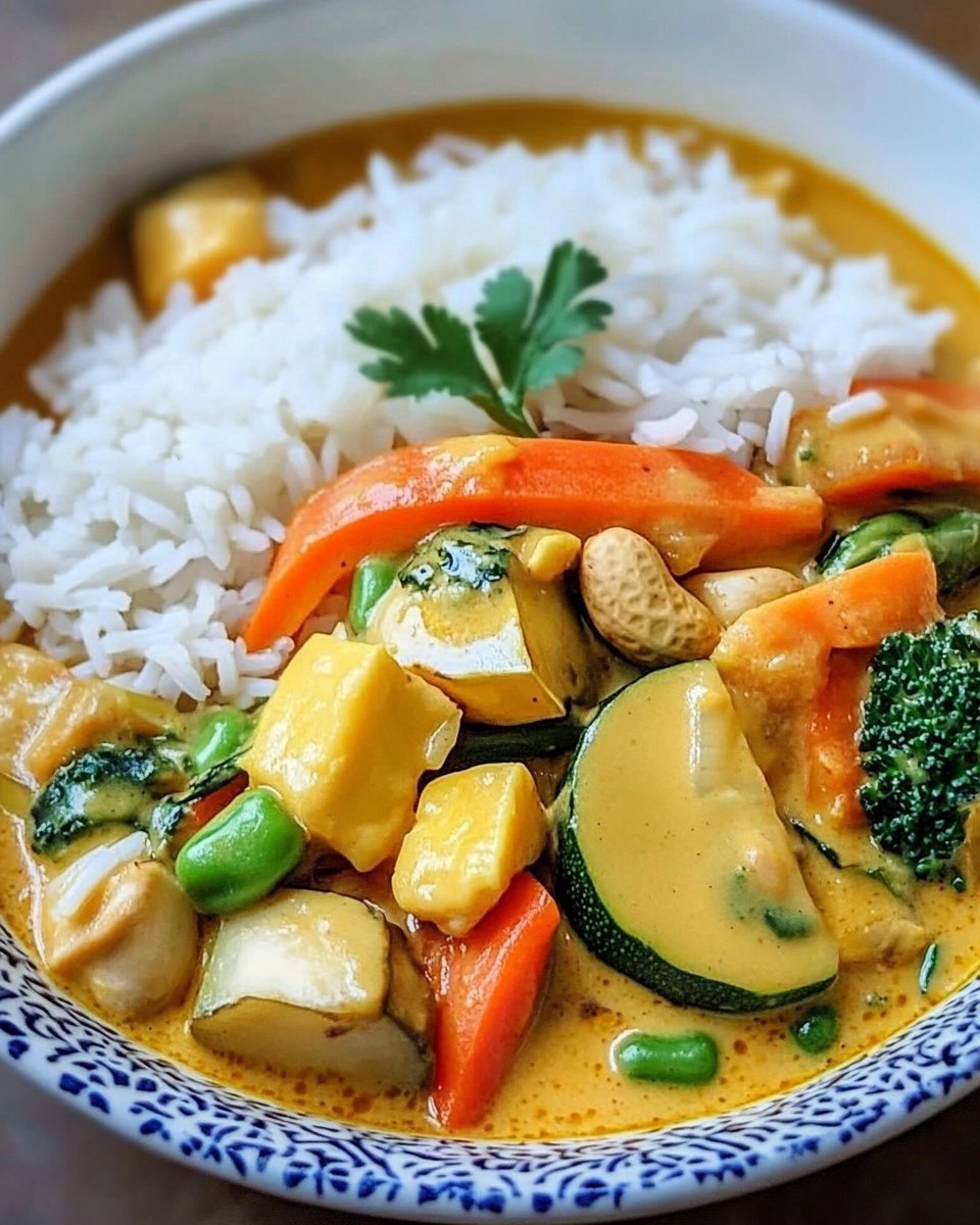 Thai Curry with Peanut Butter and Vegetables - Madame Cuisine | Recipe | Yellow Thai Curry, Thai Food, Thai Dishes