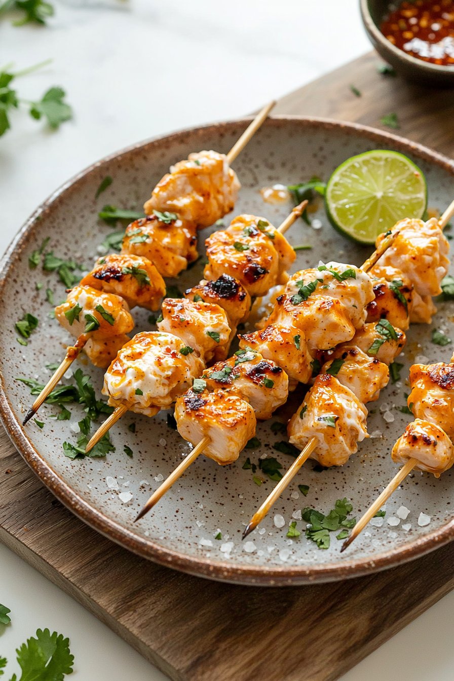 Bang Bang Chicken Skewers