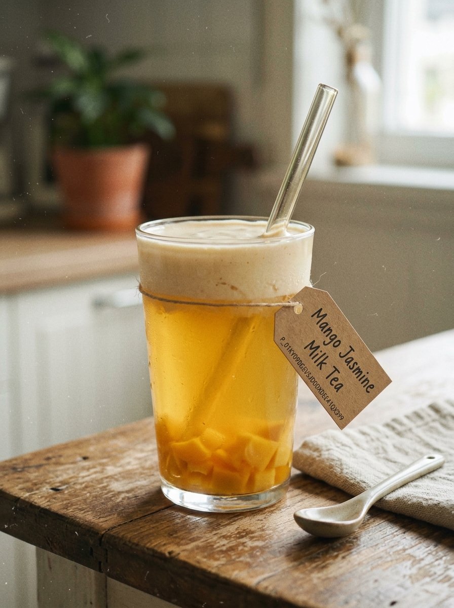 Refreshing Mango Jasmine Milk Tea