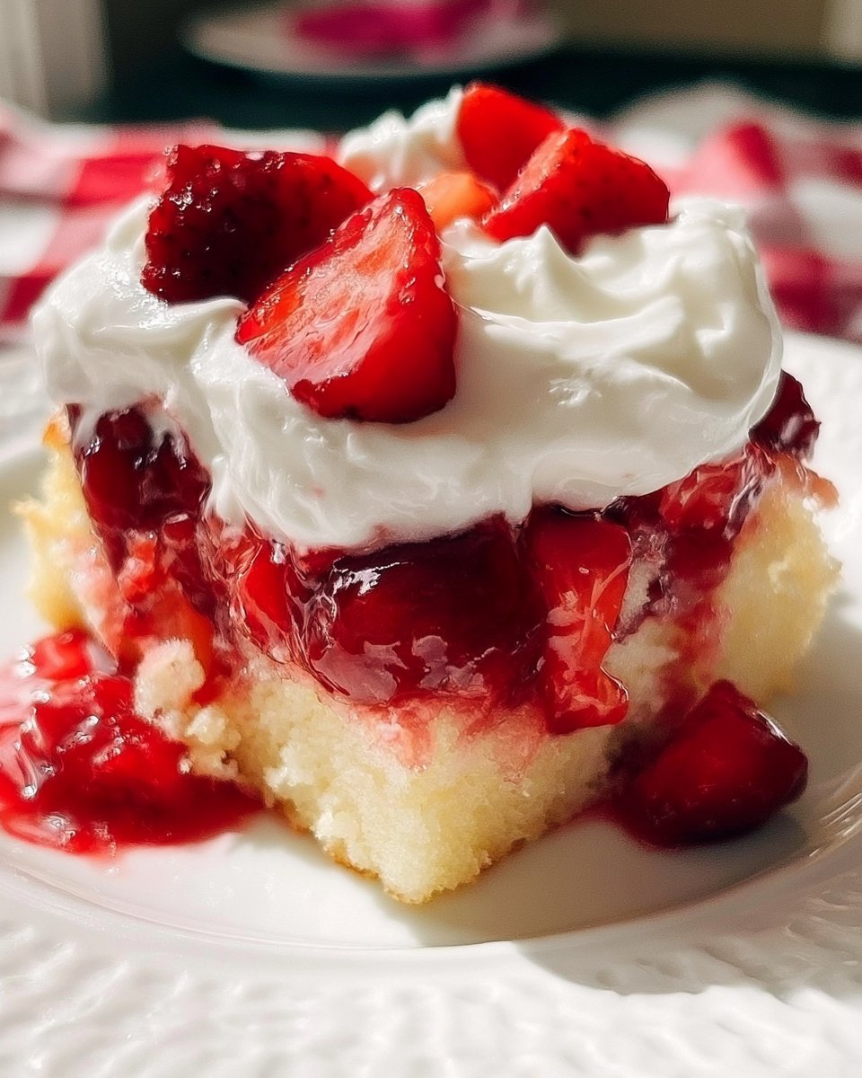 Strawberry Shortcake Poke Cake Recipe