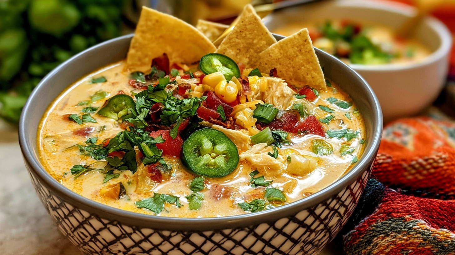 Easy Homemade Creamy Chicken Tortilla Soup