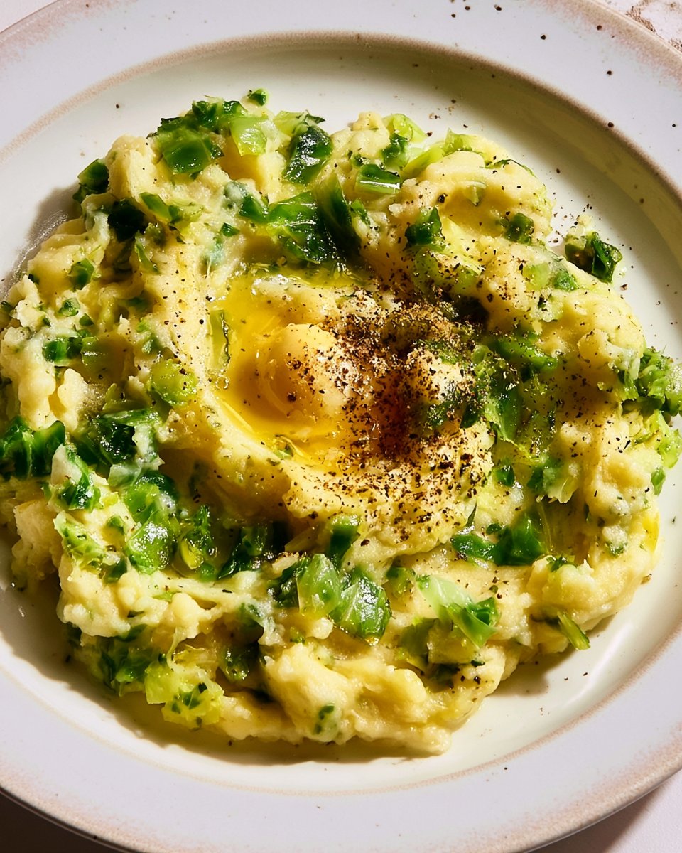 Colcannon – Irish potato mash with savoy cabbage