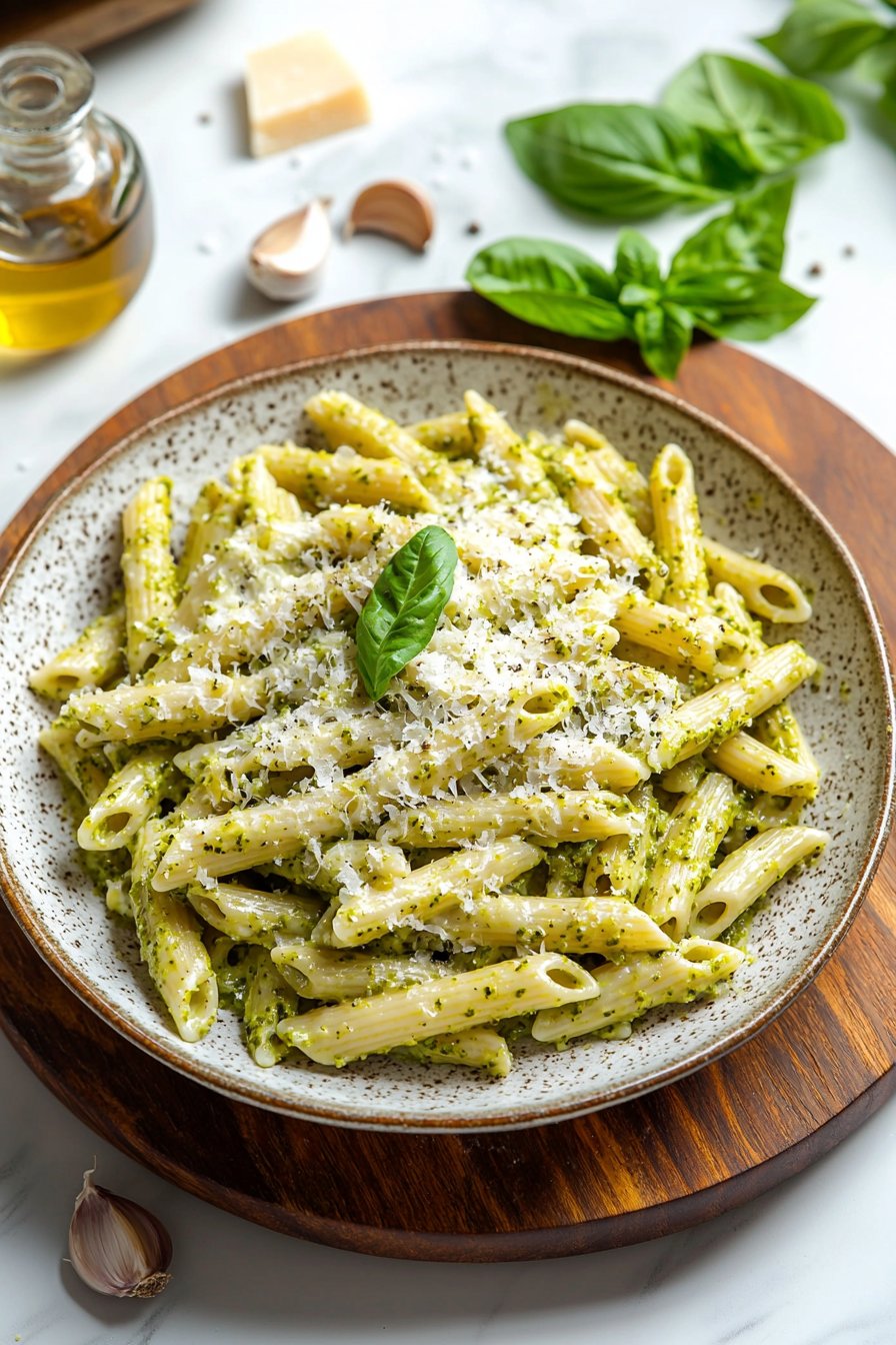 Ein-Topf Cremige Pesto-Pasta