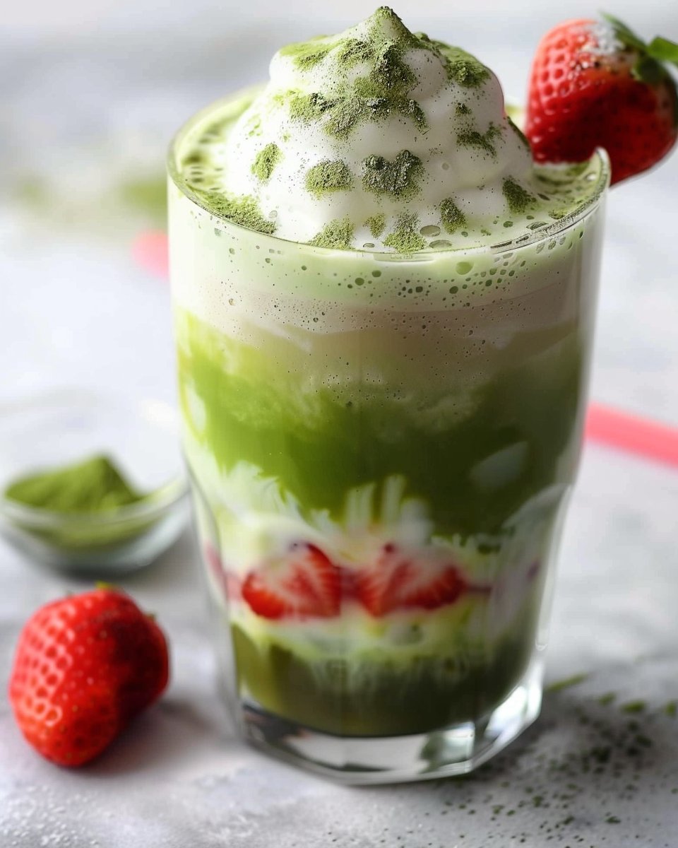 Strawberry Matcha Latte