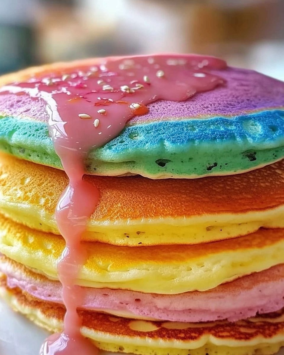 Perfect Rainbow Pancakes