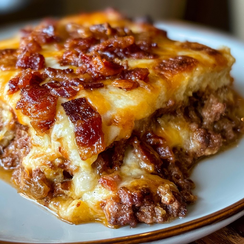 Keto Bacon Cheeseburger Casserole