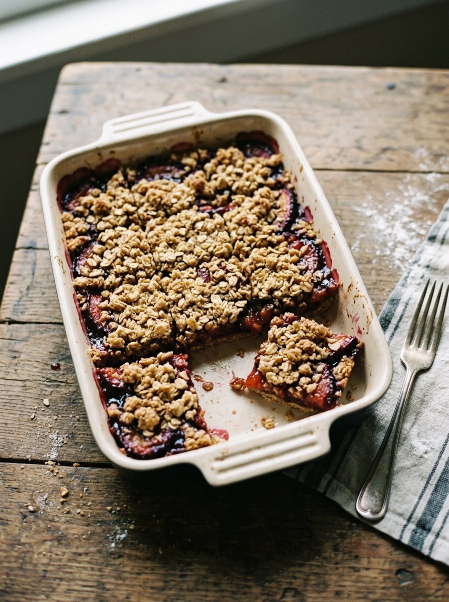Irresistibly Easy Plum Crumble Bars