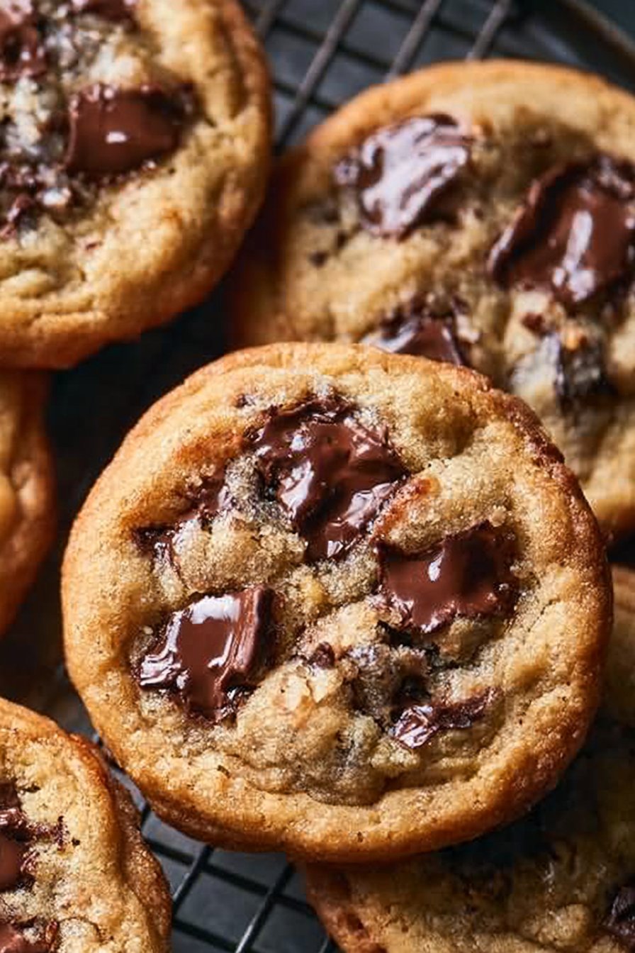 Crispy and Chewy Chocolate Chip Cookies