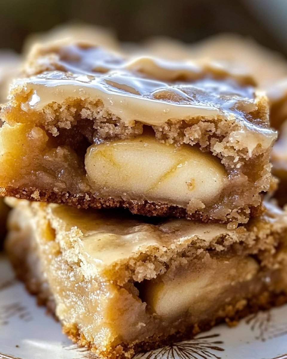 Maple Glazed Apple Blondies