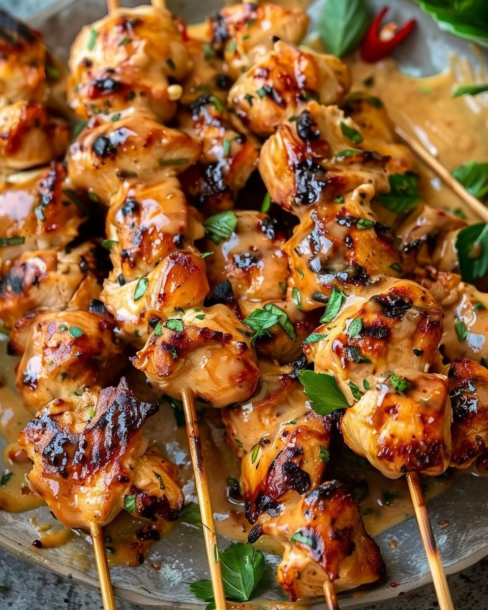 Bang Bang Chicken Skewers