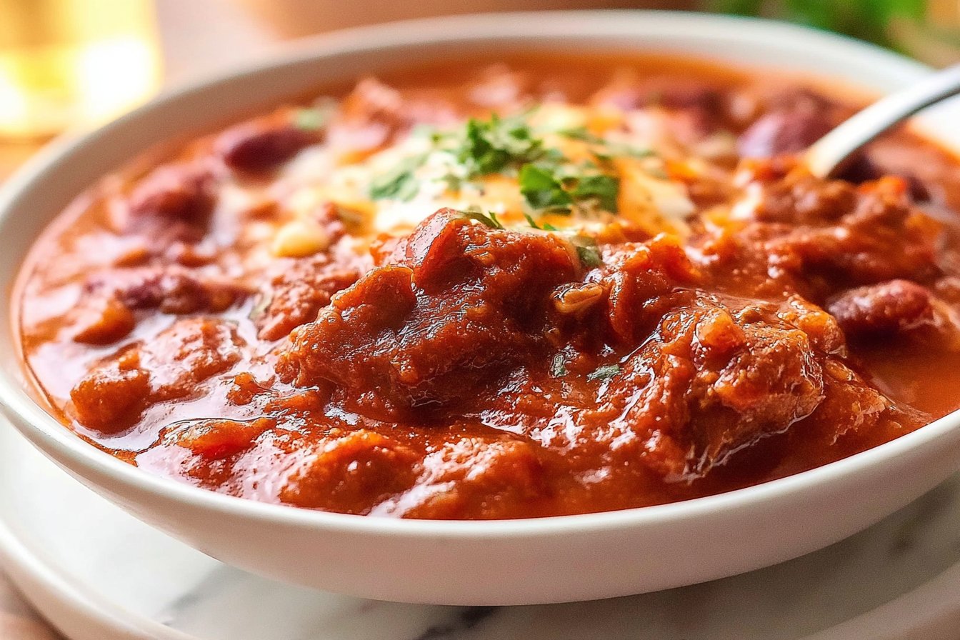 SLOW COOKER ULTIMATE BEEF CHILI