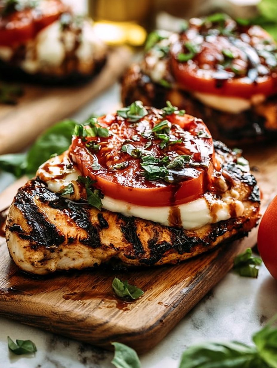 Pollo Caprese a la Parrilla Fácil