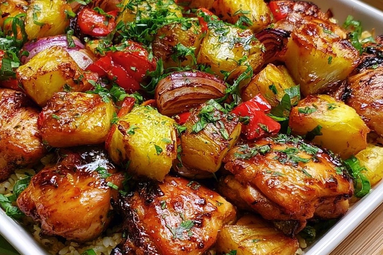 Hawaiian Chicken Sheet Pan Dinner Easy 30 Minute Weeknight
