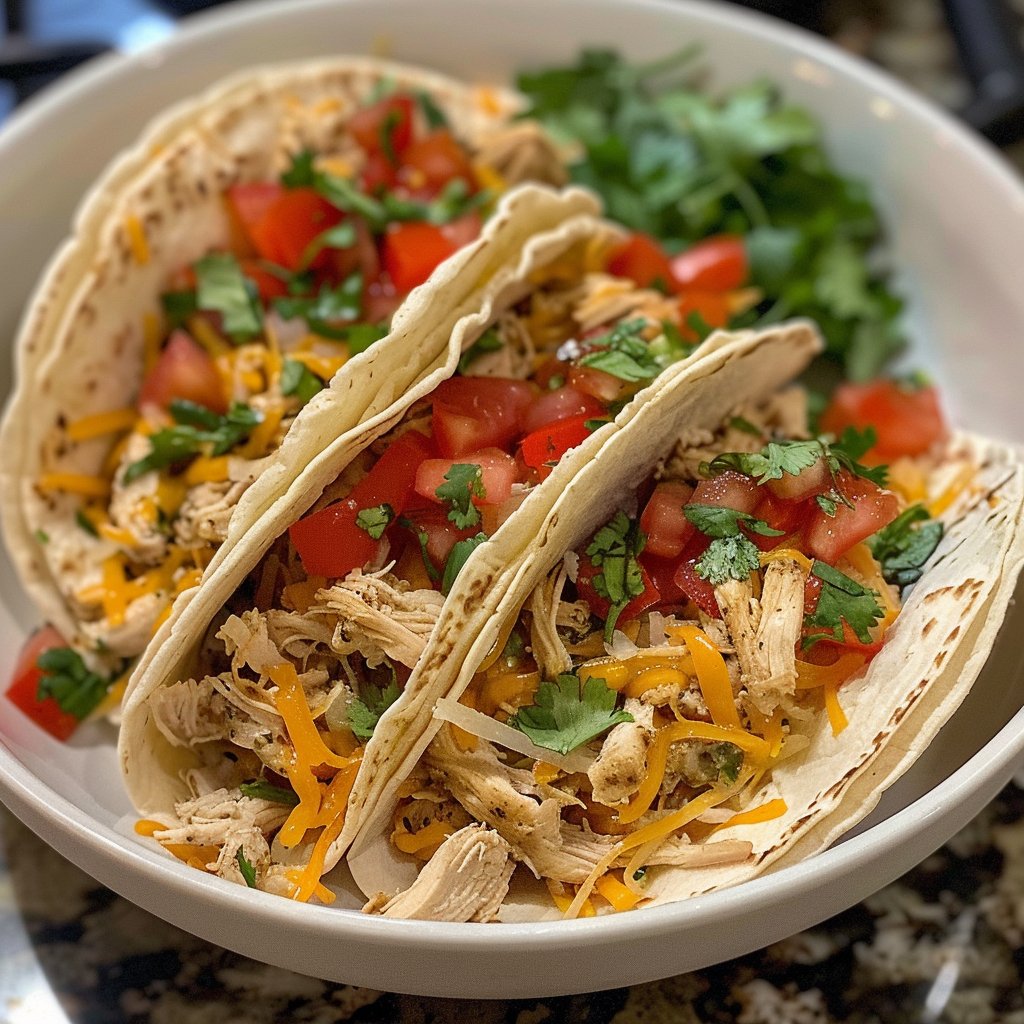 Creamy Crockpot Chicken Tacos