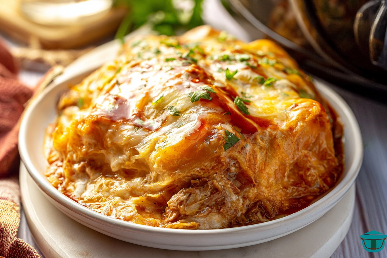 Crock Pot Beef Enchilada Casserole