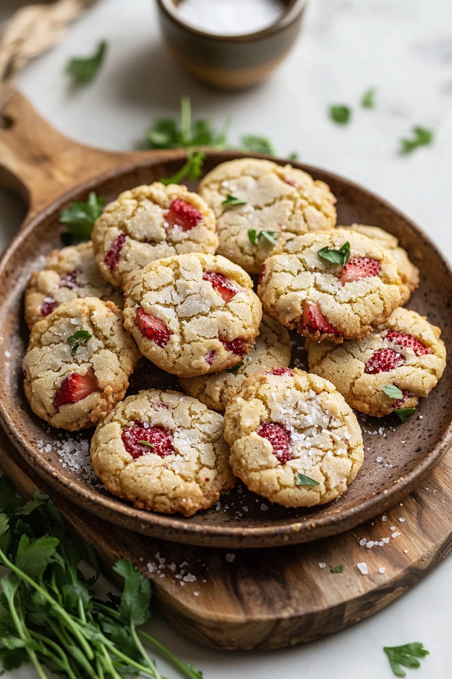 Vegan Strawberry Sugar Cookies