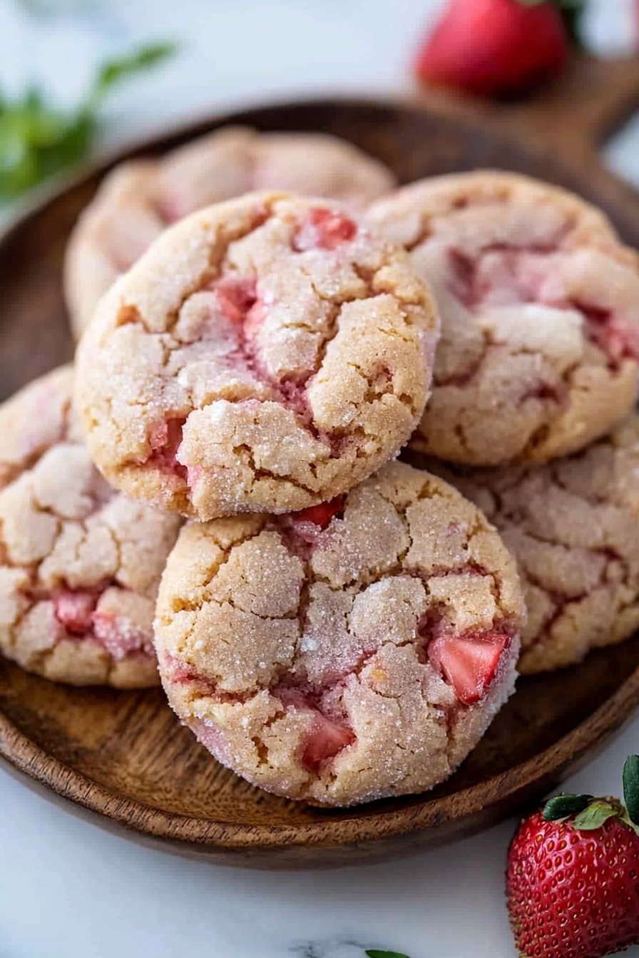 Easy Strawberry Sugar Cookies