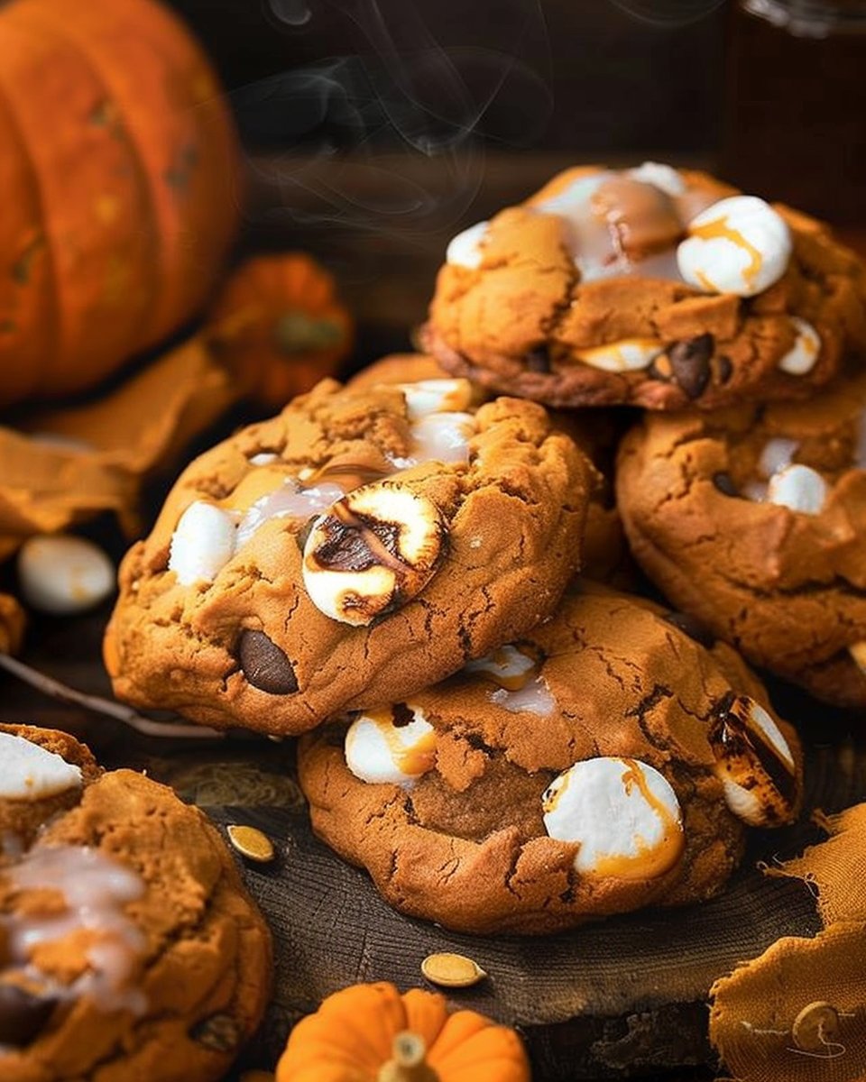 Pumpkin S'mores Cookies