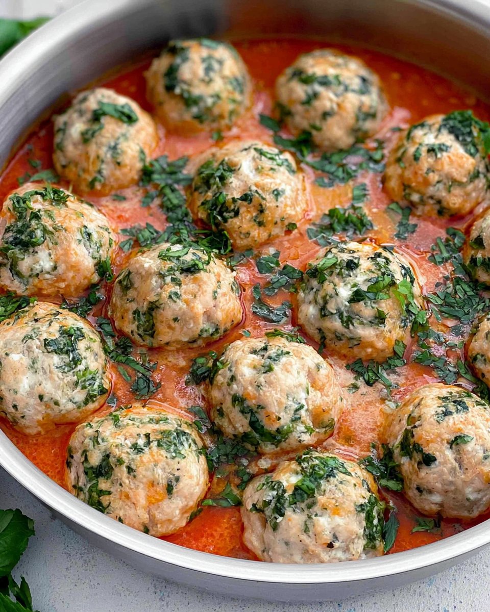 Spinach Feta Turkey Meatballs