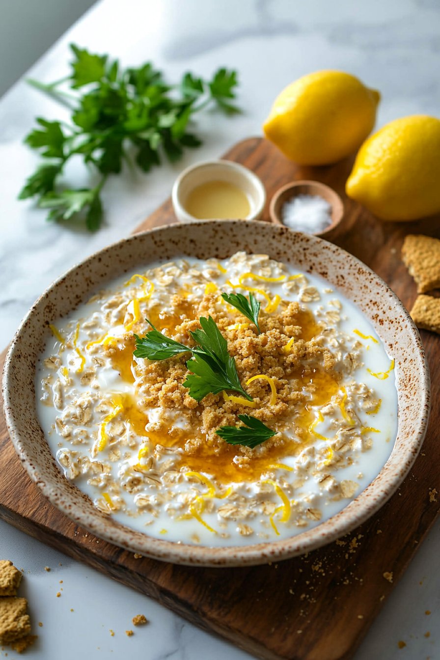 Lemon Cheesecake Overnight Oats