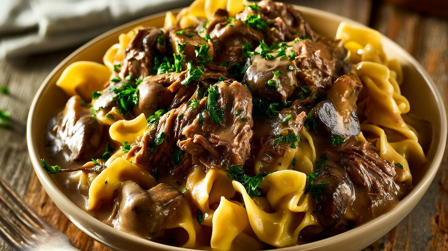 Slow Cooker Beef Stroganoff