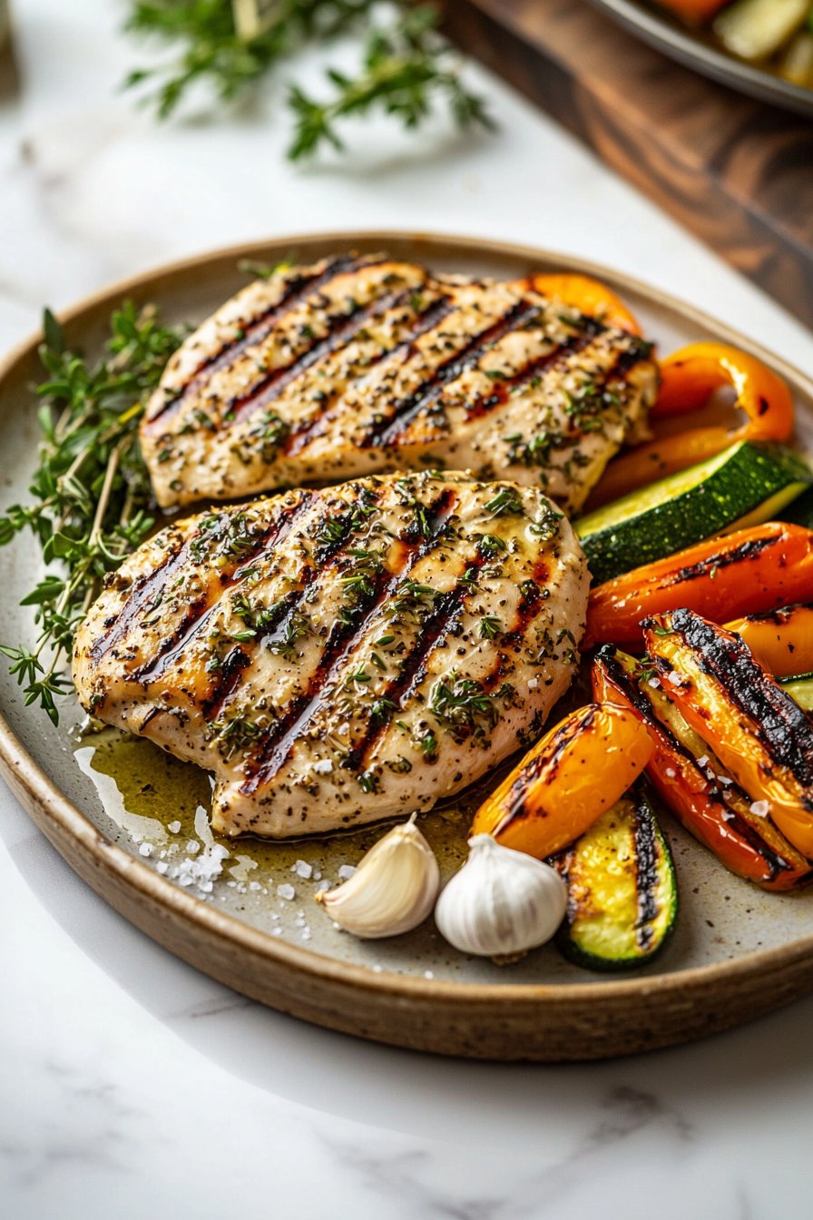 Grilled Garlic and Herb Chicken with Vegetables